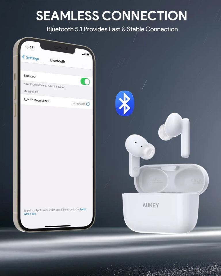 aukey true wireless earbuds move mini s (ep m1s)