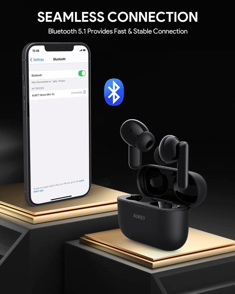 aukey true wireless earbuds with noise cancelling move mini nc (ep m1nc) aukey true wireless earbuds with noise cancelling move mini nc (ep m1nc)