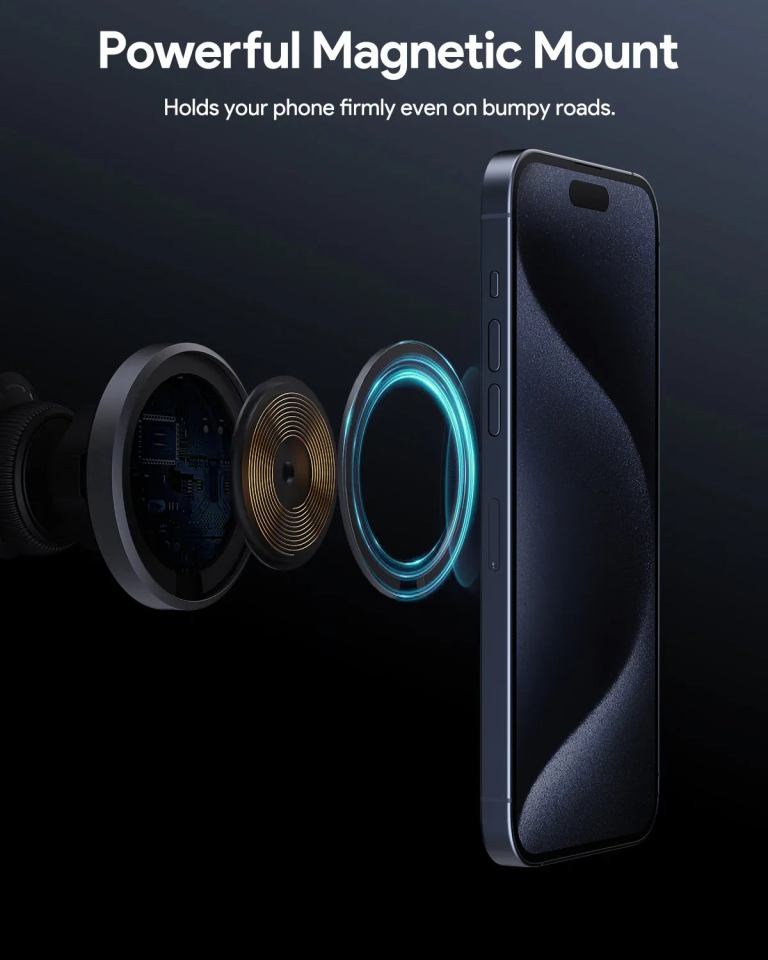 aukey maglink dash magnetic fast wireless charging phone mount (hd mc13) aukey maglink dash magnetic fast wireless charging phone mount (hd mc13)