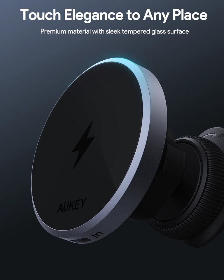 aukey maglink dash magnetic fast wireless charging phone mount (hd mc13) aukey maglink dash magnetic fast wireless charging phone mount (hd mc13)