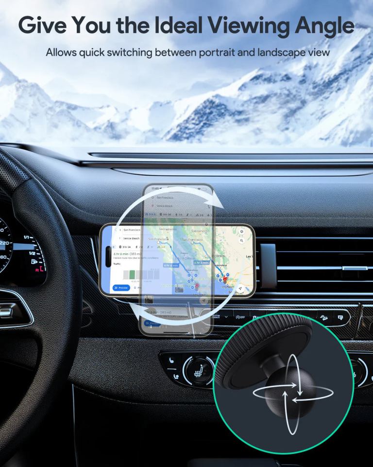 aukey maglink dash magnetic fast wireless charging phone mount (hd mc13) aukey maglink dash magnetic fast wireless charging phone mount (hd mc13)