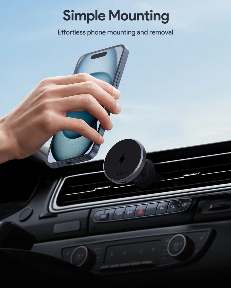 aukey maglink dash magnetic fast wireless charging phone mount (hd mc13) aukey maglink dash magnetic fast wireless charging phone mount (hd mc13)