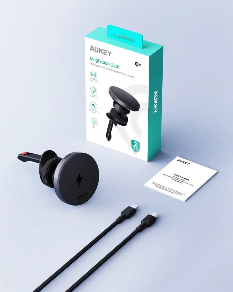 aukey maglink dash magnetic fast wireless charging phone mount (hd mc13) aukey maglink dash magnetic fast wireless charging phone mount (hd mc13)