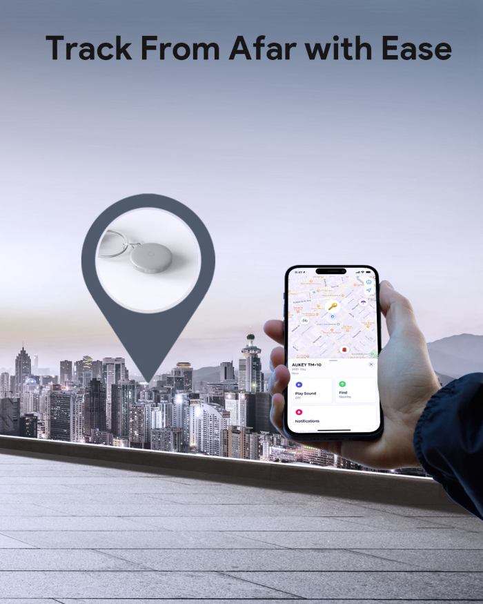 aukey track mate 1 smart bluetooth tracker (tm 10)