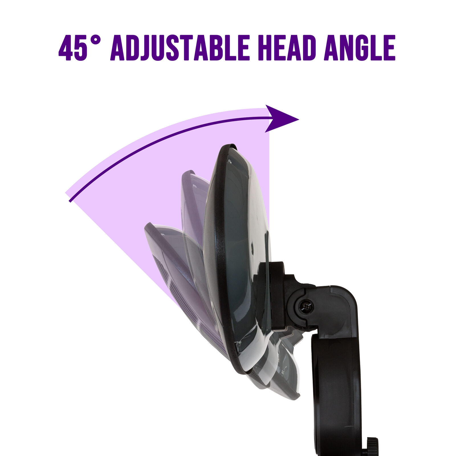 Lamp with 45° adjustable head angle