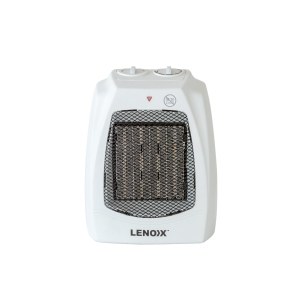 White Lenoxx electric heater with controls.