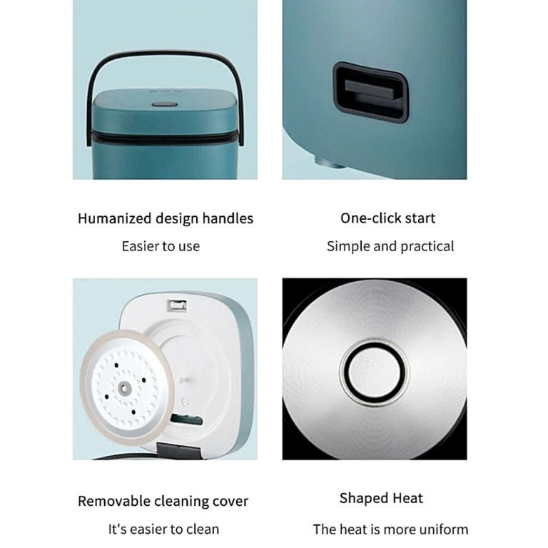1.2l mini rice cooker travel small non stick pot for cooking soup rice stews Features of a modern kitchen appliance.