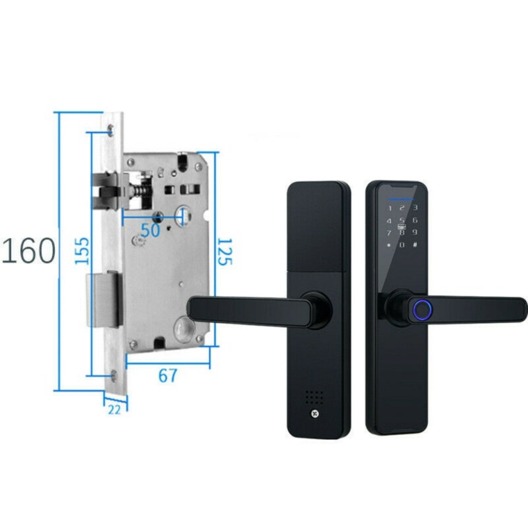 Smart digital door lock with measurements