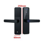 Digital door lock with lever handle.