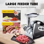 eurochef electric meat grinder, stainless steel mincer sausage filler kibbe maker, black eurochef electric meat grinder, stainless steel mincer sausage filler kibbe maker, black