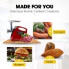 eurochef electric meat grinder, stainless steel mincer sausage filler kibbe maker, red