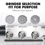 eurochef electric meat grinder, stainless steel mincer sausage filler kibbe maker, red