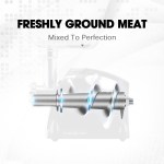 eurochef electric meat grinder, stainless steel mincer sausage filler kibbe maker, red
