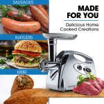 eurochef electric meat grinder, stainless steel mincer sausage filler kibbe maker, silver eurochef electric meat grinder, stainless steel mincer sausage filler kibbe maker, silver
