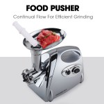 eurochef electric meat grinder, stainless steel mincer sausage filler kibbe maker, silver eurochef electric meat grinder, stainless steel mincer sausage filler kibbe maker, silver