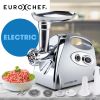 eurochef electric meat grinder, stainless steel mincer sausage filler kibbe maker, silver eurochef electric meat grinder, stainless steel mincer sausage filler kibbe maker, silver