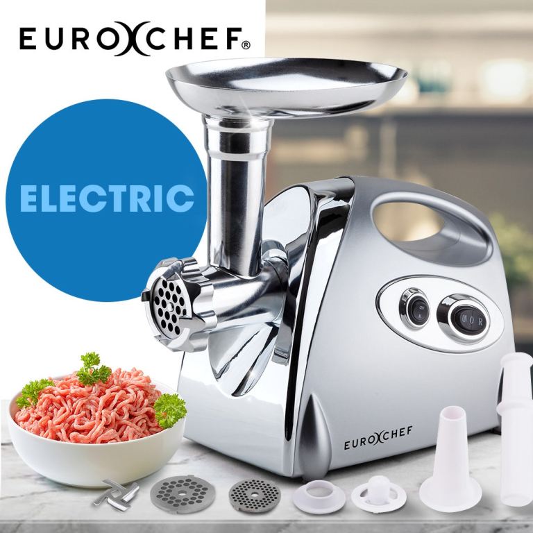 eurochef electric meat grinder, stainless steel mincer sausage filler kibbe maker, silver eurochef electric meat grinder, stainless steel mincer sausage filler kibbe maker, silver