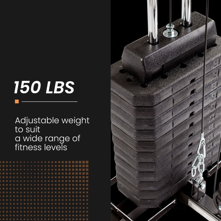 PROFLEX M8000 Multi-Station Home Gym with 98lbs Weights