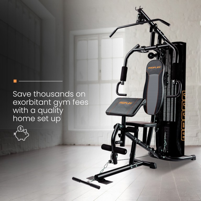 PROFLEX M8000 Multi-Station Home Gym with 98lbs Weights