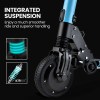 alpha peak electric scooter 300w power up to 25km/h adult teens e scooter easy fold, blue Electric scooter with integrated suspension system.