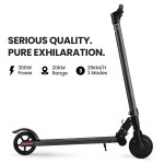 alpha peak 300w 10ah electric scooter, suspension, for adults or teens, black Electric scooter, 300W power, 20km range, three modes.