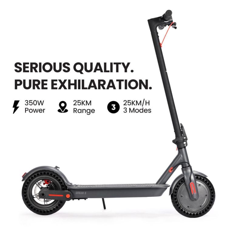 Electric scooter with 350W power, 25KM range.
