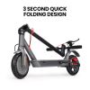 alpha urban 8 electric scooter, suspension, 25km range, 8.5 inch wheels, brushless motor, motorised commuter escooter for adults, grey Foldable electric scooter with quick folding design.