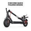 alpha urban 8 electric scooter, suspension, 25km range, 8.5 inch wheels, brushless motor, motorised commuter escooter for adults, black Quick-folding electric scooter in compact design.
