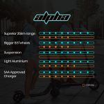 Alpha electric scooters feature superior range and safety.