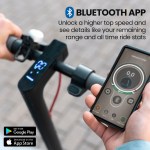 Scooter Bluetooth app screen and handlebars interaction