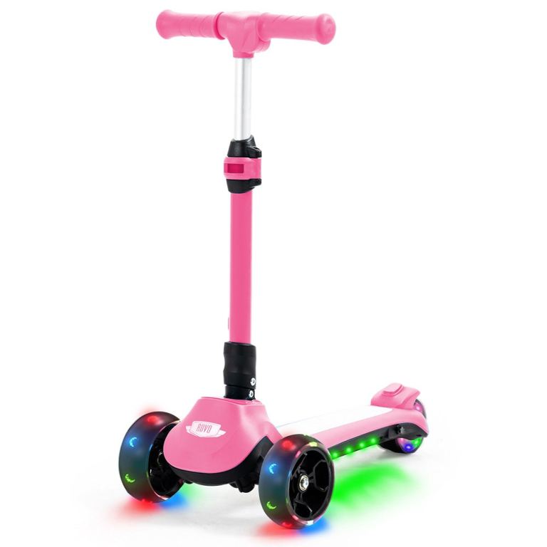 v219 trnescrvm1pa 74422 00.jpg Pink kids' scooter with LED light-up wheels.