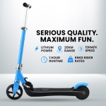 rovo kids electric scooter lithium ride on foldable e scooter 125w rechargeable, blue Blue scooter with lithium power and 20km range.