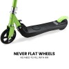 rovo kids electric scooter lithium ride on foldable e scooter 125w rechargeable, green Green scooter with never-flat wheels