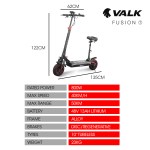 Valk Fusion 7 electric scooter specs and dimensions.