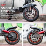 Electric scooter with large tubeless wheels