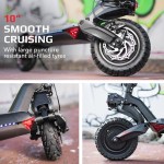 valk primal 9 dual motor 1600w extreme hill climbing e scooter electric, black Electric scooter with large air-filled tyres.