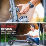valk primal 9 dual motor 1600w extreme hill climbing e scooter electric, black Man folding electric scooter easily outdoors.