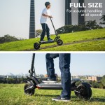 valk primal 9 dual motor 1600w extreme hill climbing e scooter electric, black Rider on electric scooter in park