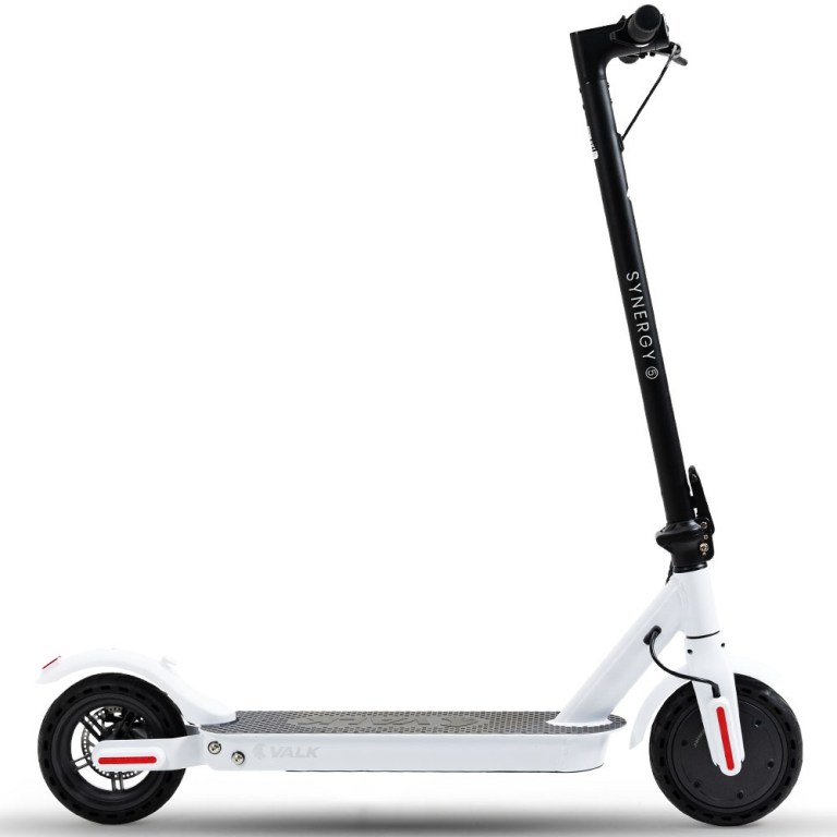 v219 trnescvas5w 74428 00.jpg White electric scooter with black handlebars.