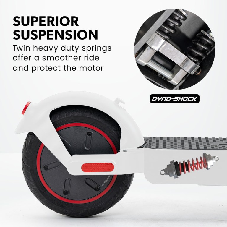 valk synergy 7 mkii electric scooter 500w 15ah, motorised escooter for adults, white Electric scooter with superior suspension and dual springs.