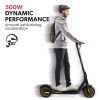 valk synergy 7 mkii 500w electric scooter 15ah 37v battery foldable e scooter adult ride on Person riding high-performance electric scooter.