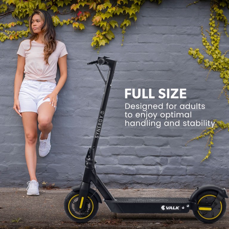 valk synergy 7 mkii 500w electric scooter 15ah 37v battery foldable e scooter adult ride on Full-size electric scooter for optimal handling and stability.
