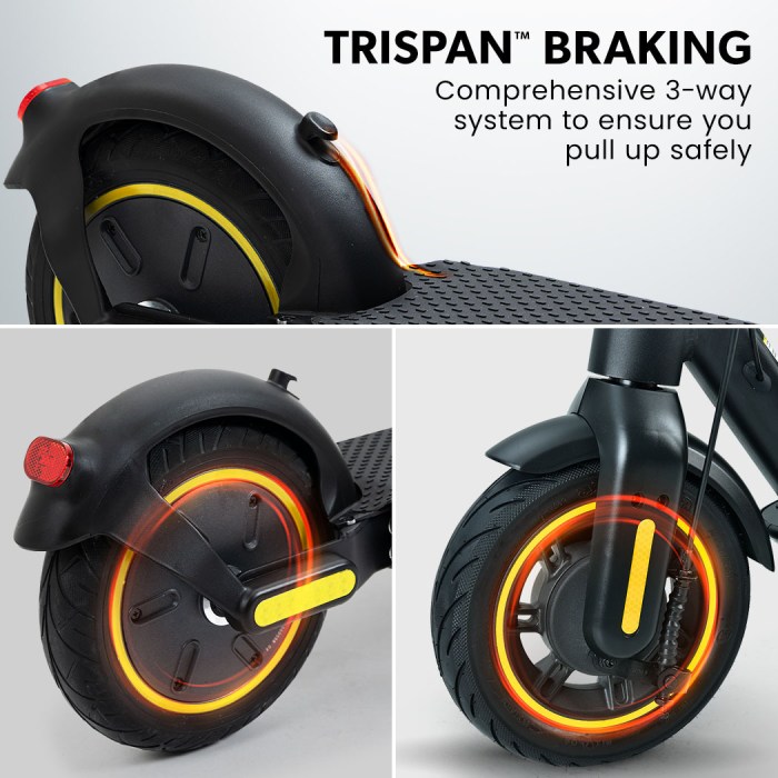 valk synergy 7 mkii 500w electric scooter 15ah 37v battery foldable e scooter adult ride on Electric scooter with Trispan braking system detail