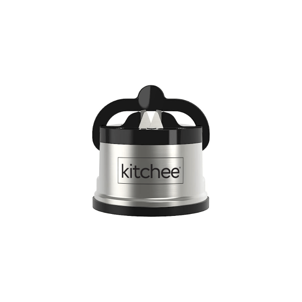 v238 supdz 16802420486 202505211318 00.png Compact silver and black kitchen sharpener.