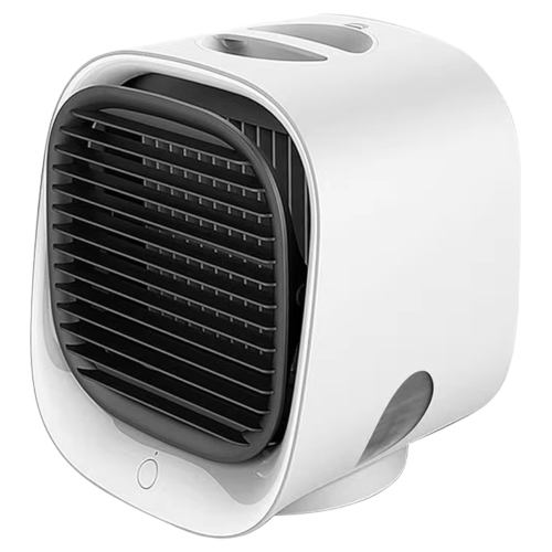 v238 supdz 40804084154448 202507252230 00.jpg Portable white air cooler with black grill.