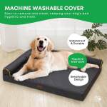 orthopaedic dog bed xl grey memory foam mattress waterproof removable cover orthopaedic dog bed xl grey memory foam mattress waterproof removable cover