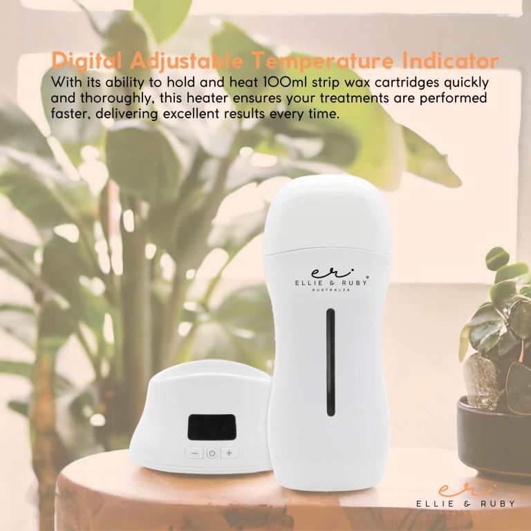 ellie & ruby 100ml digital wax warmer + 100ml aloe vera cartridge pack Digital wax heater with adjustable temperature and cartridges
