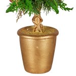 christabelle 36cm christmas tabletop topiary tree pre decorated berries, baubles & pine cones gold pot twisted stem festive decoration christabelle 36cm christmas tabletop topiary tree pre decorated berries, baubles & pine cones gold pot twisted stem festive decoration