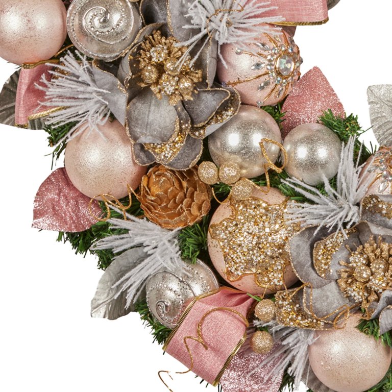 christabelle 71cm christmas wreath lush green holiday door wreath w/jewelled baubles, foliage, flowers, ribbon & berries christabelle 71cm christmas wreath lush green holiday door wreath w/jewelled baubles, foliage, flowers, ribbon & berries