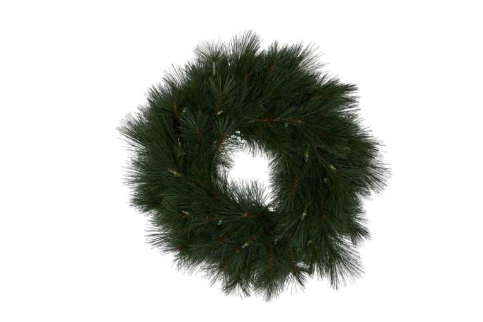 christabelle 61cm long needle christmas wreath with lights